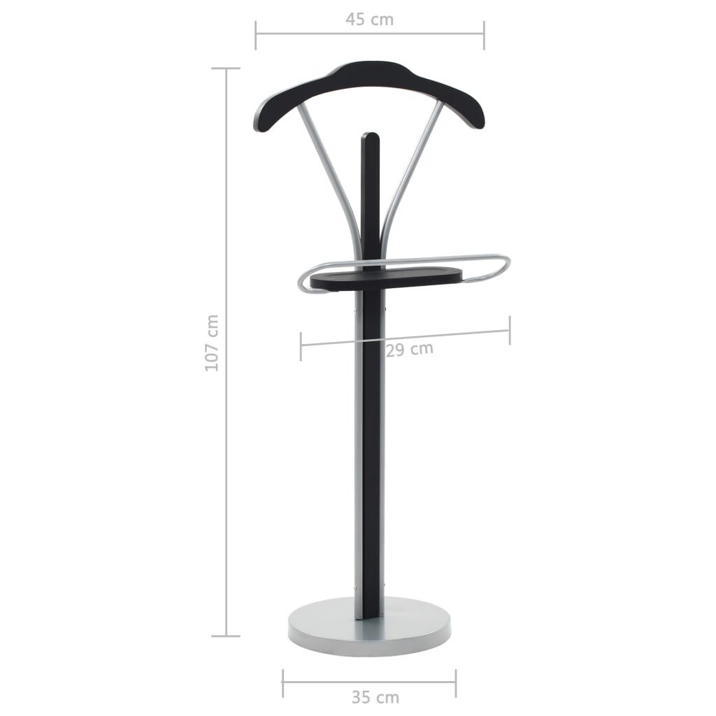 vidaXL Kledingbutler Zwart/Grijs -55% Korting! Gebruikssporen