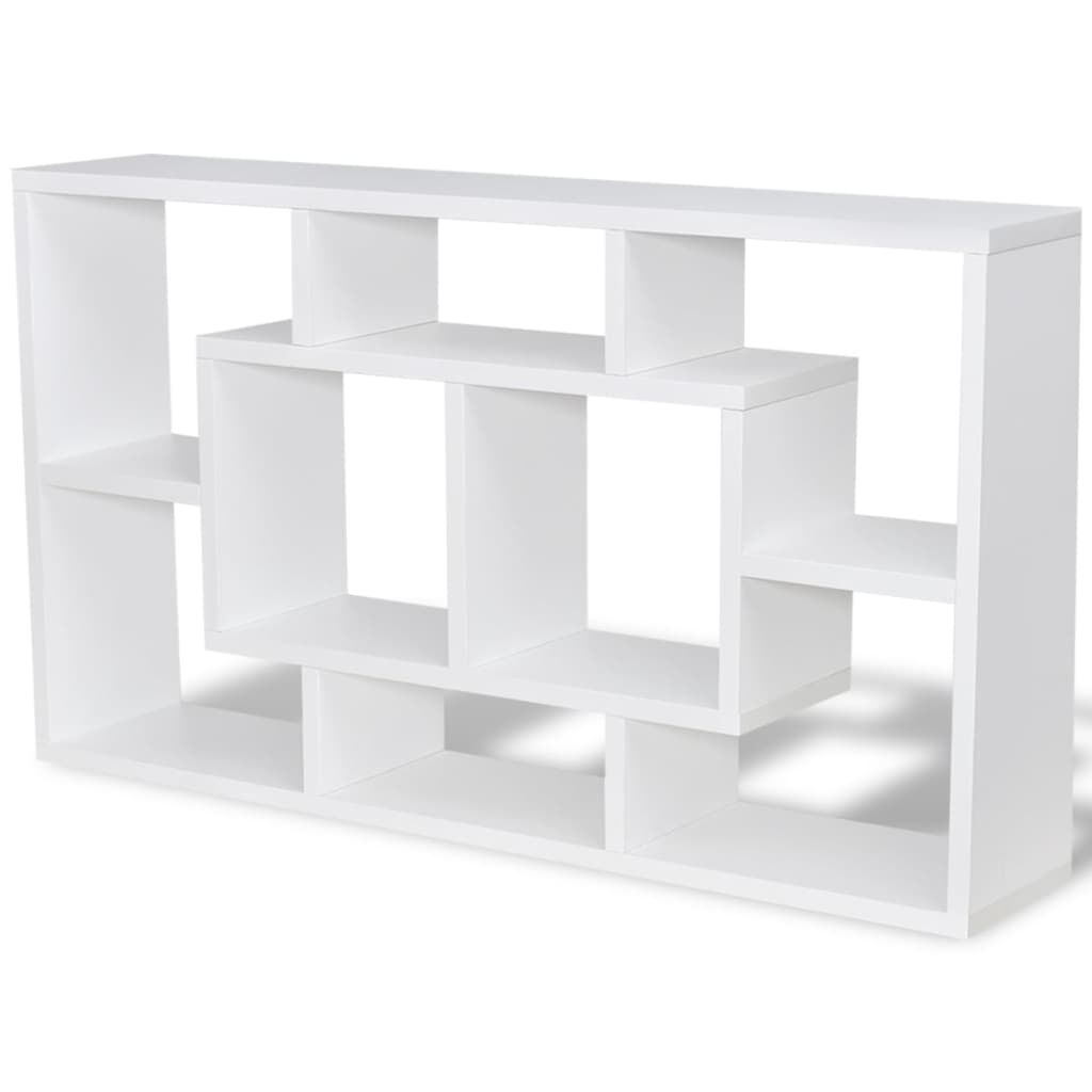 Wandschap Zwevend Wit - 8 Vakken - 35% Korting!