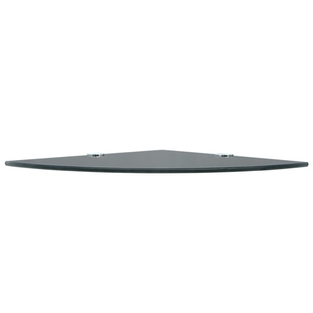 Hoekplank Zwart Glas 25x25cm - 35% Korting!
