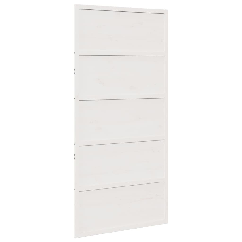 vidaXL Schuifdeur Grenenhout Wit 100x208cm - 35% Korting!