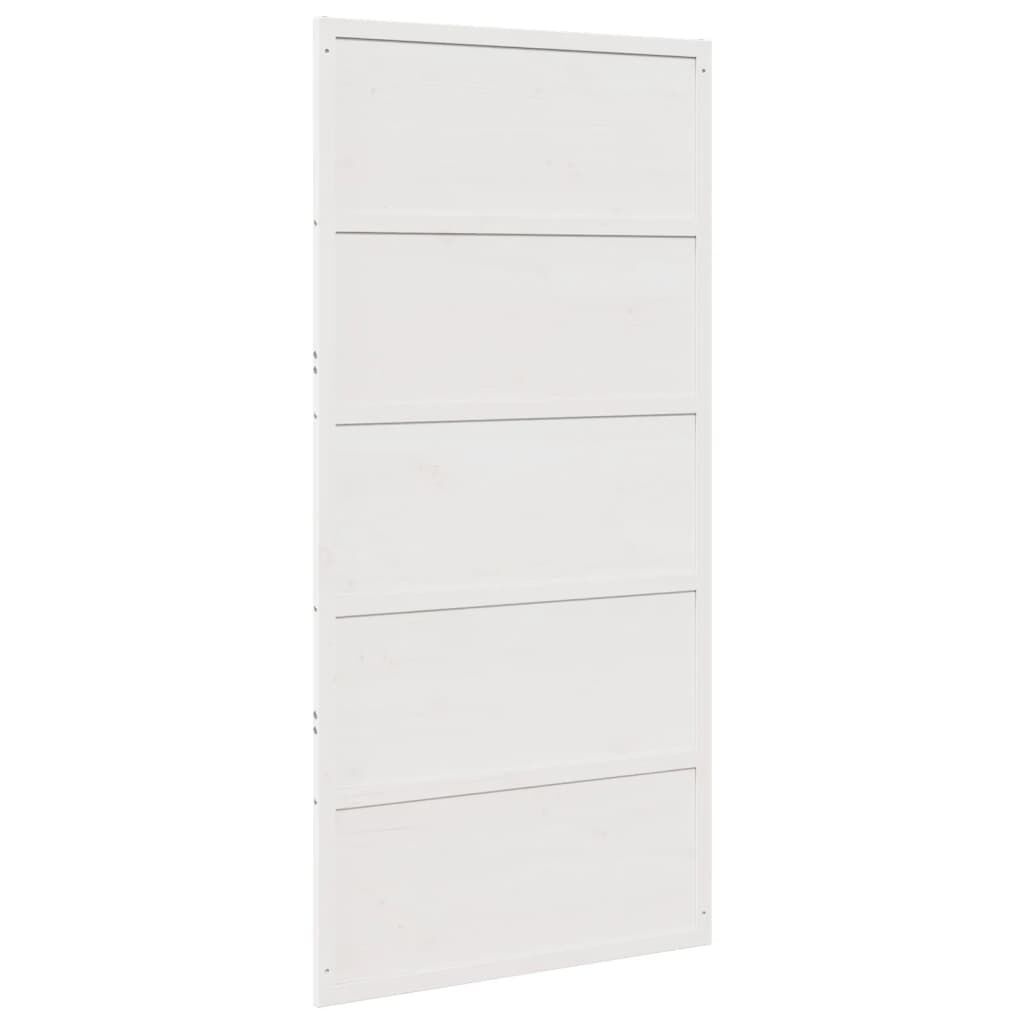 vidaXL Schuifdeur Grenenhout Wit 100x208cm - 35% Korting!