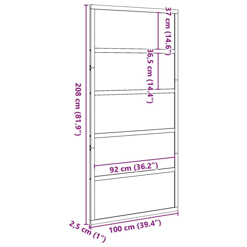 vidaXL Schuifdeur Grenenhout Wit 100x208cm - 35% Korting!