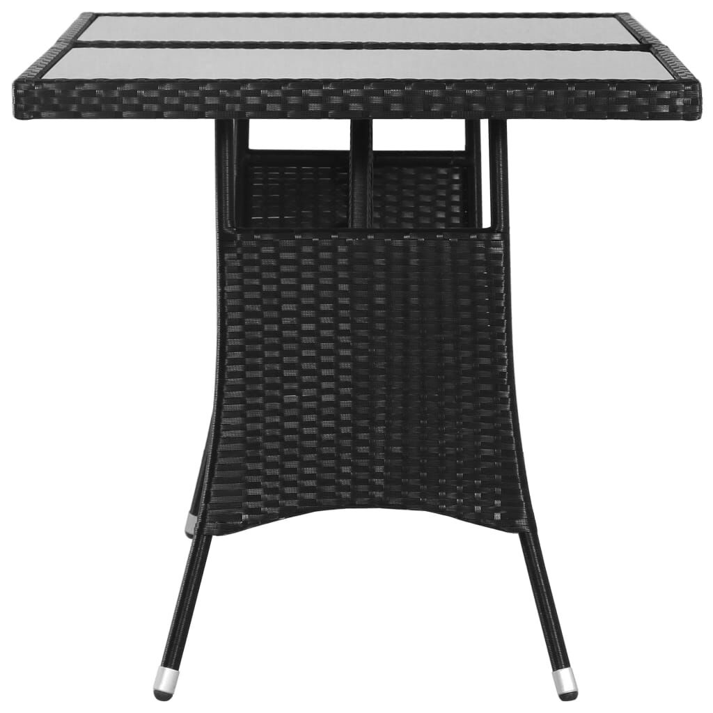 VidaXL Tuintafel Zwart - 140x80cm - 35% Korting!
