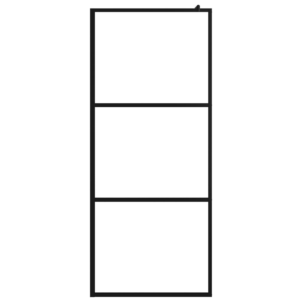 Inloopdouchewand 100x195cm Zwart - 35% Korting!