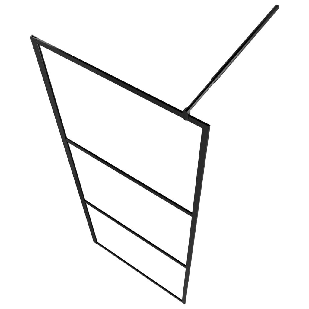 Inloopdouchewand 100x195cm Zwart - 35% Korting!