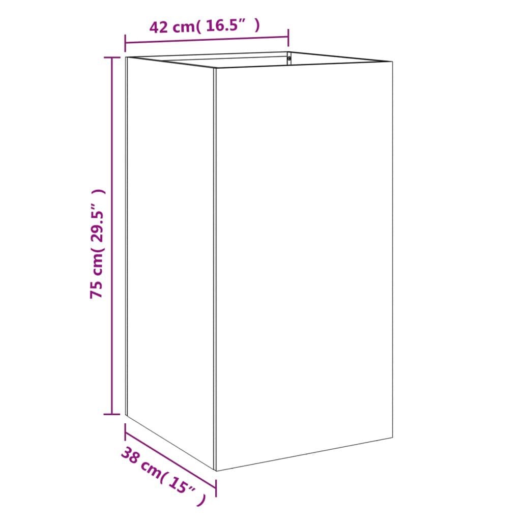 vidaXL Plantenbak Zwart 42x38x75cm - 41% Korting!