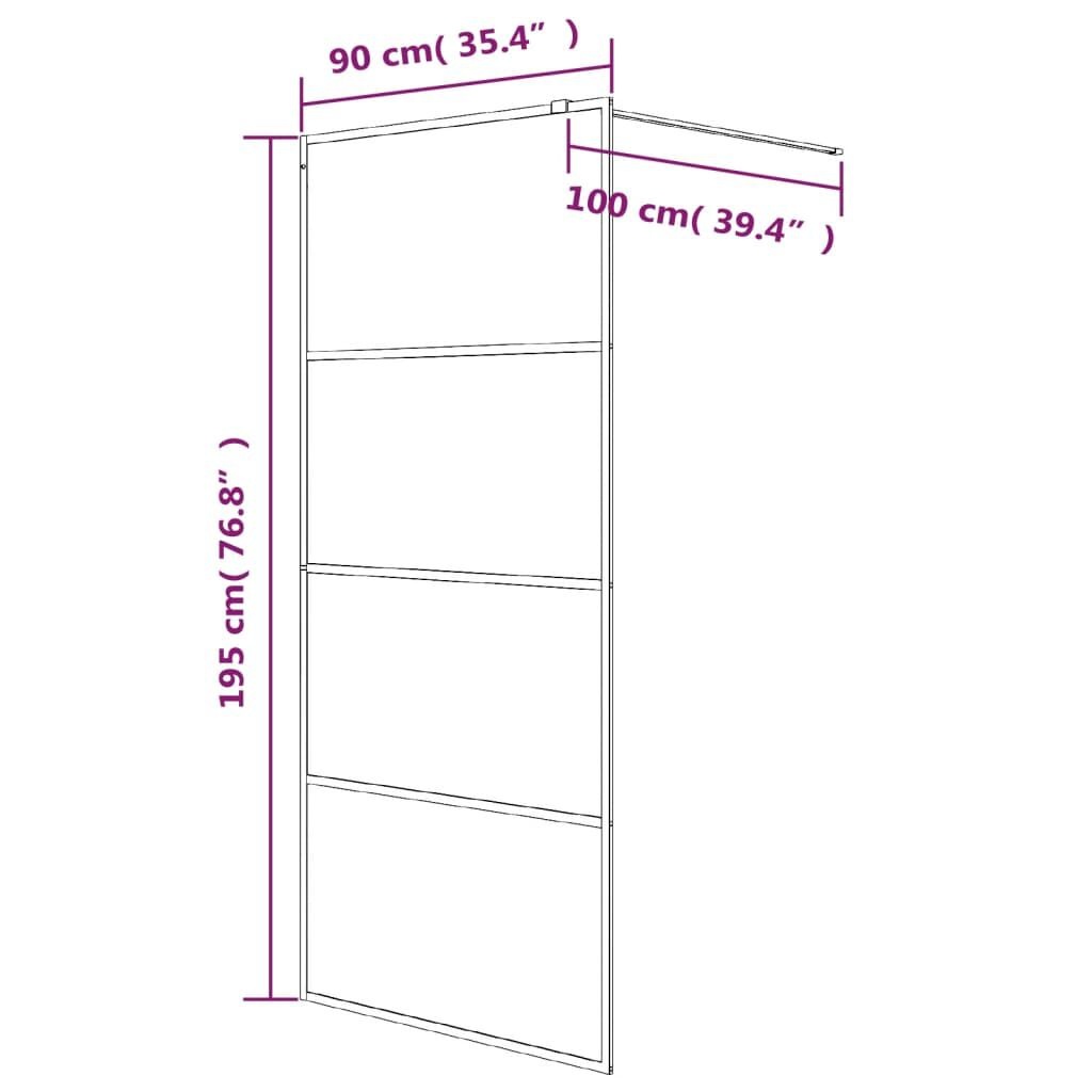 Inloopdouchewand 90x195cm Wit - 35% Korting!