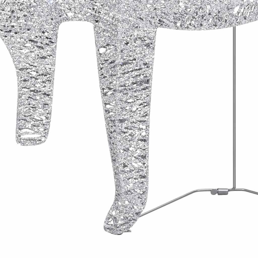 Kerstrendieren 2 st LED zilver -42% KORTING!