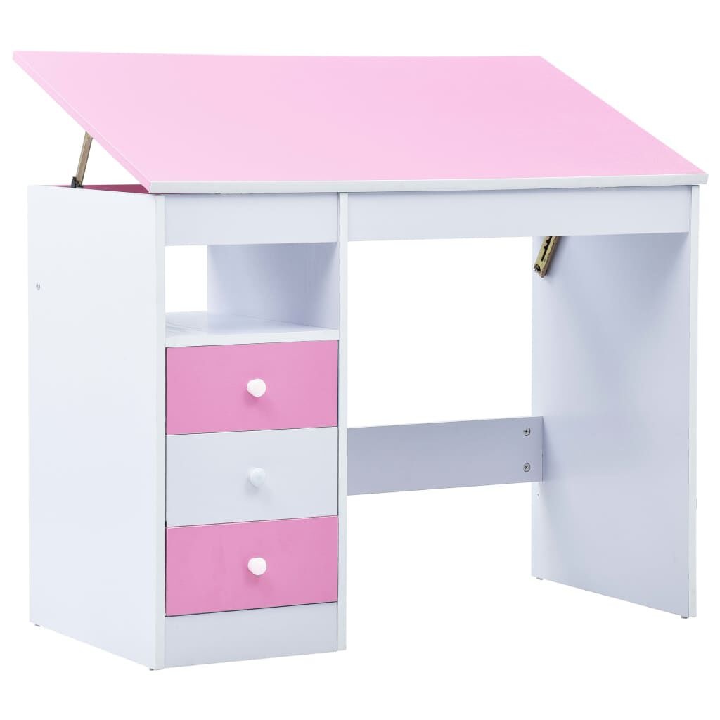 Kindertekentafel/-bureau Roze/Wit - Kantelbaar - 35% Korting!