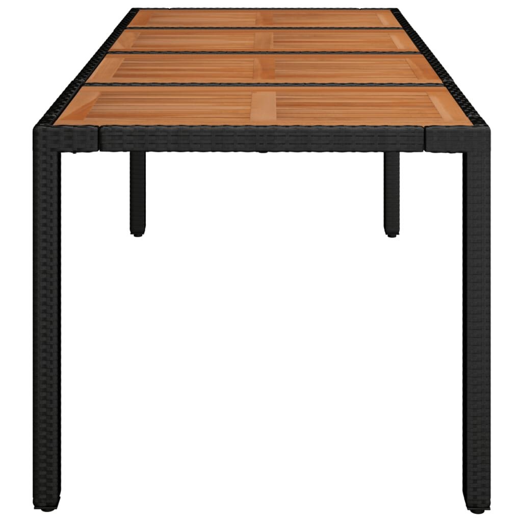 vidaXL Tuintafel Zwart Rattan 190cm - 35% Korting!