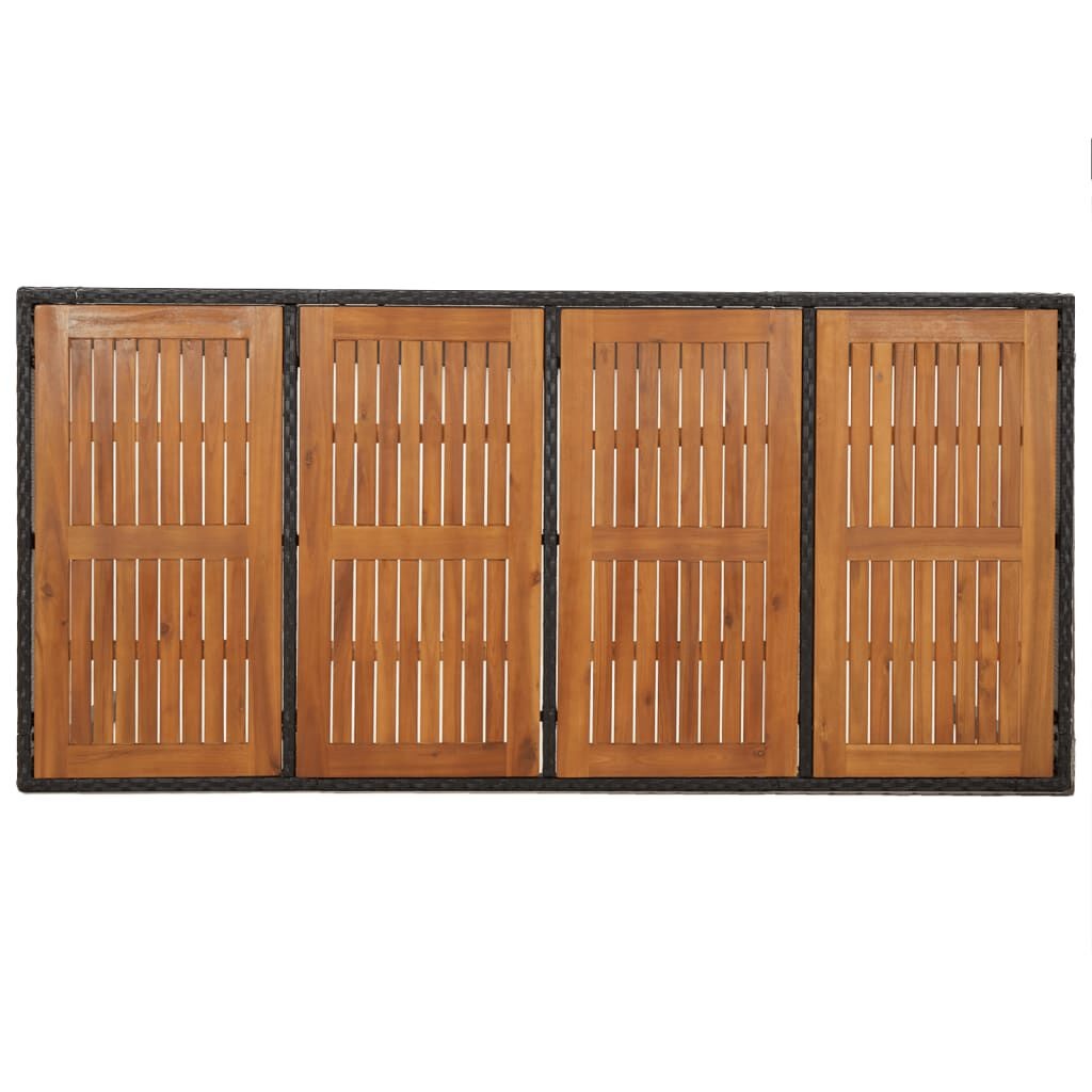 vidaXL Tuintafel Zwart Rattan 190cm - 35% Korting!