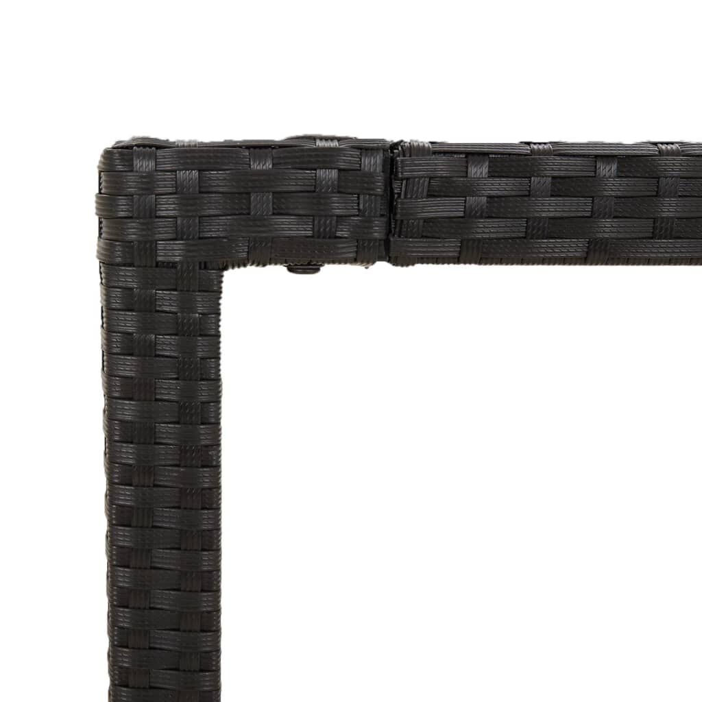 vidaXL Tuintafel Zwart Rattan 190cm - 35% Korting!