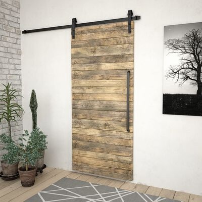 vidaXL Schuifdeur Systeem 200cm Zwart -35%! SKIEN