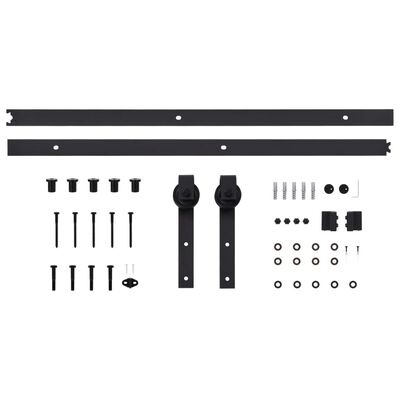 vidaXL Schuifdeur Systeem 200cm Zwart -35%! SKIEN
