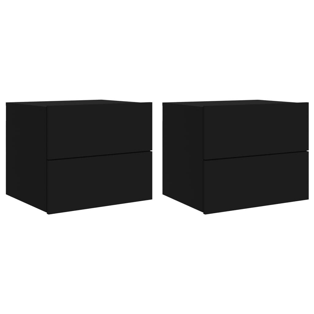 vidaXL Nachtkastjes LED Zwart (2x) - 42% Korting!
