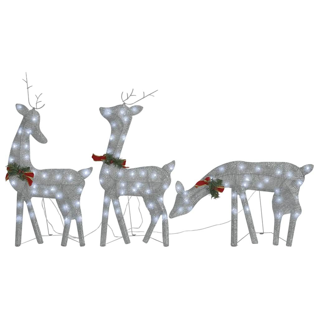 Kerst Rendierfamilie Wit/Zilver 270cm - NU 47% Korting!
