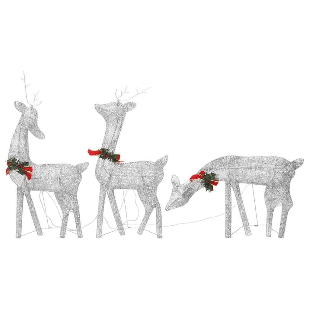 Kerst Rendierfamilie Wit/Zilver 270cm - NU 47% Korting!