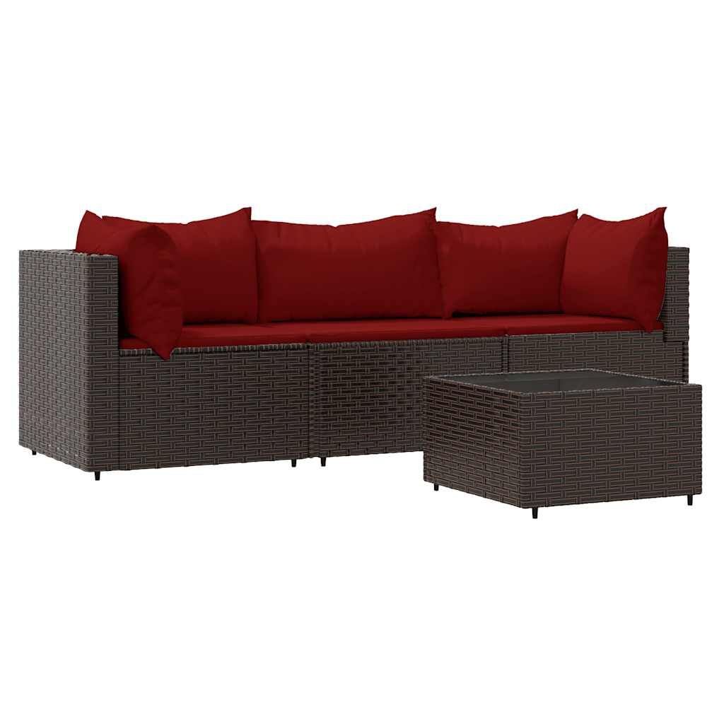 VidaXL Loungeset Bruin 4-delig -45%! Beschadigd