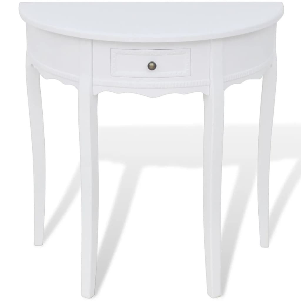 vidaXL Halfronde Wandtafel Wit - 57% Korting!