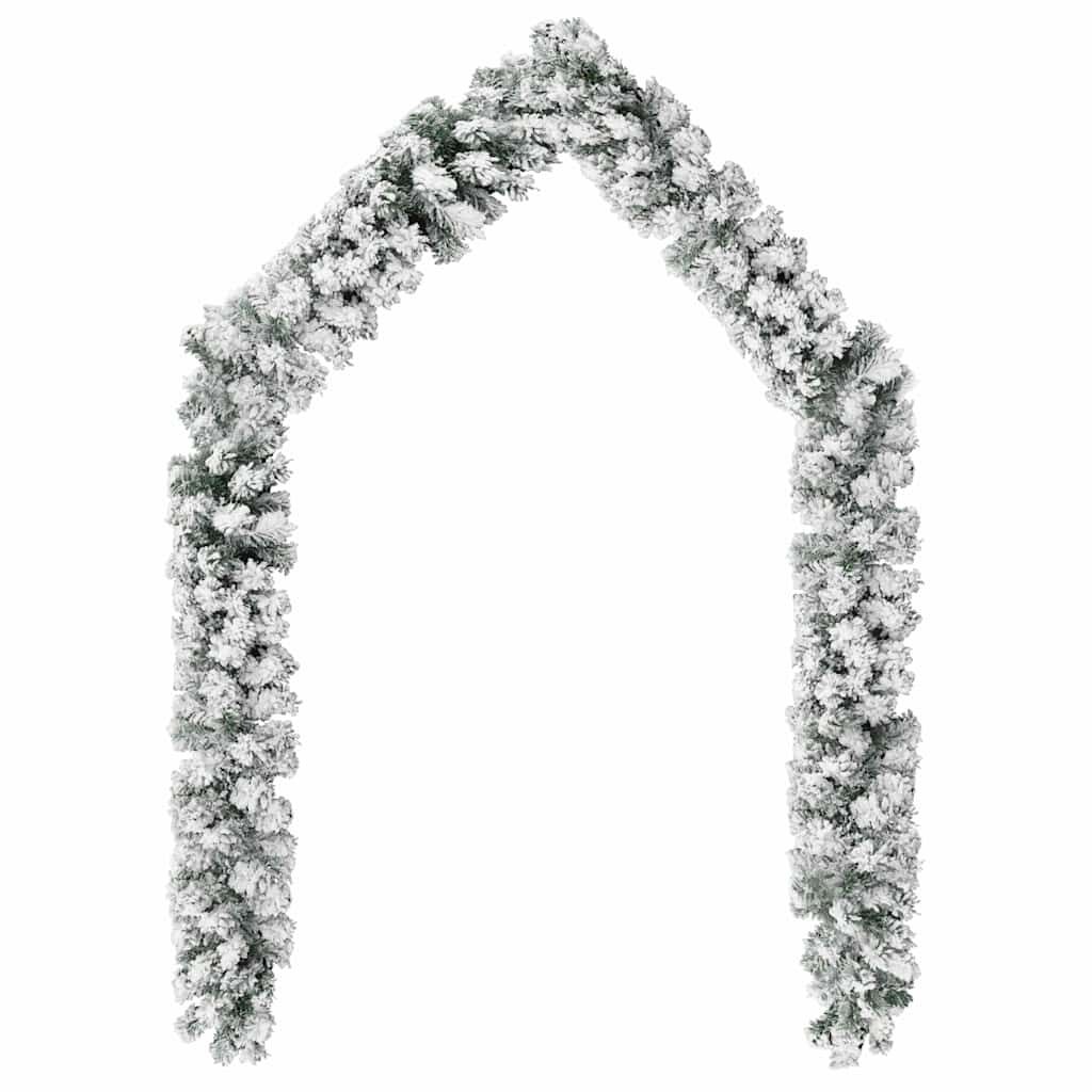 Kerstslinger met Sneeuw 10m - 47% Korting! Groen PVC