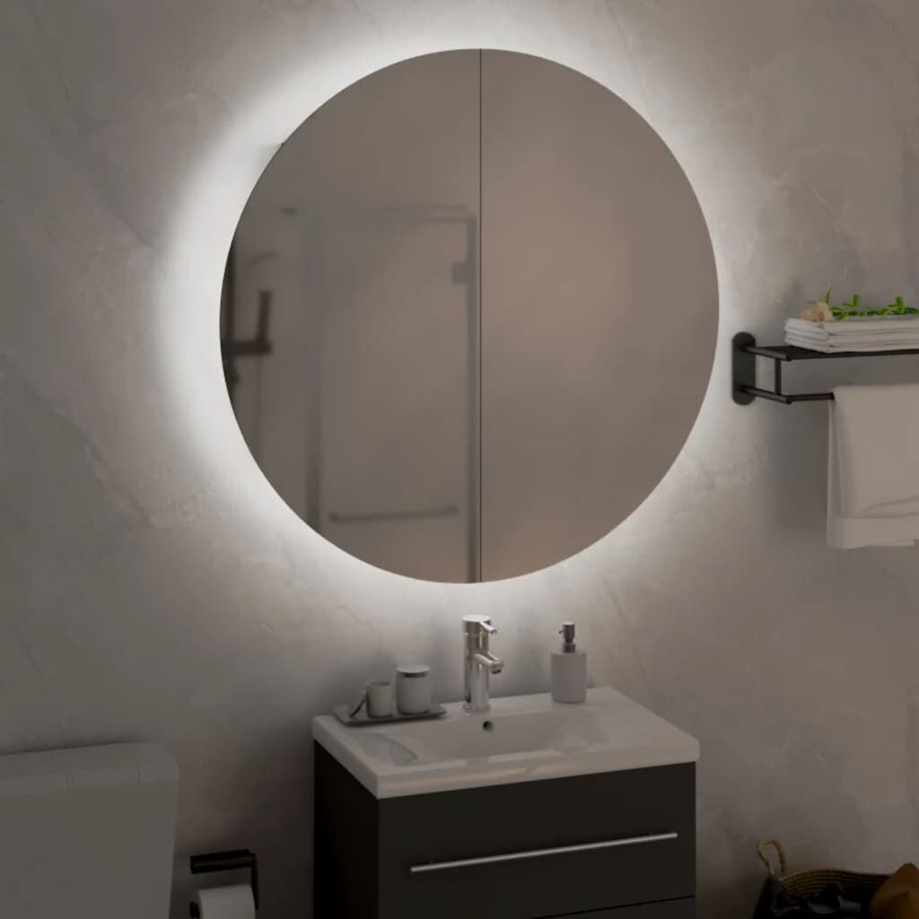vidaXL Badkamerkast Spiegel+LED Eiken 54cm -51% Korting! (Beschadigd)