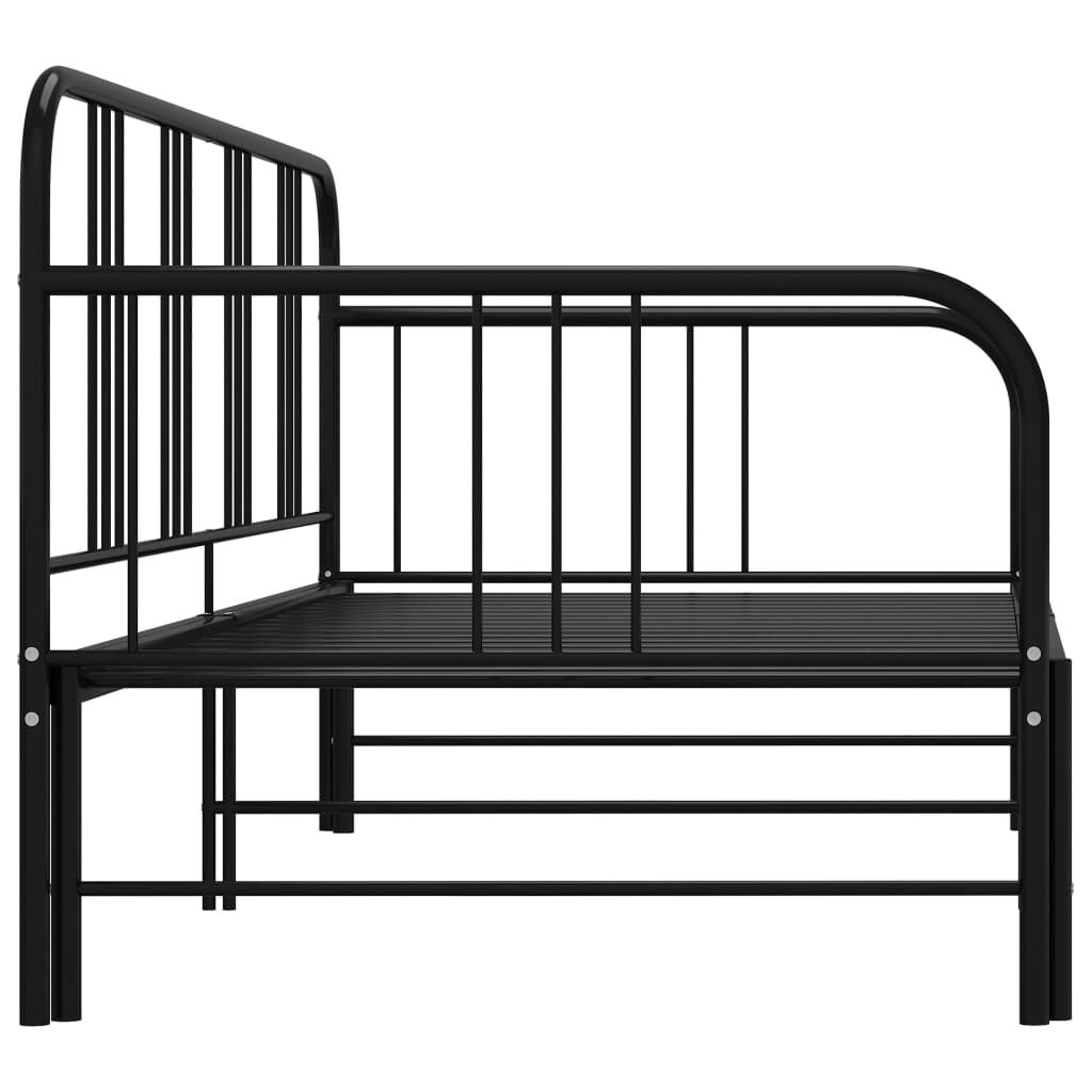 vidaXL Uitschuifbare Slaapbank 90x200 cm Zwart - 42% Korting!