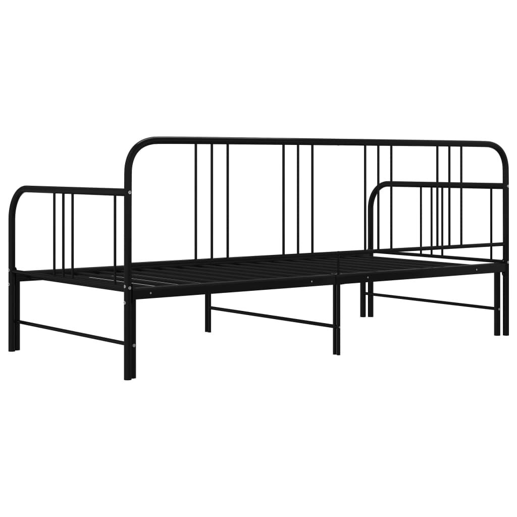 vidaXL Uitschuifbare Slaapbank 90x200 cm Zwart - 42% Korting!