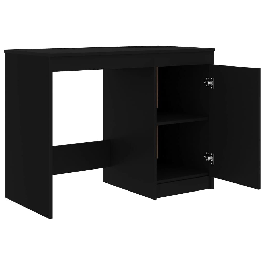 Bureau Zwart Bewerkt Hout 100cm - 35% Korting!