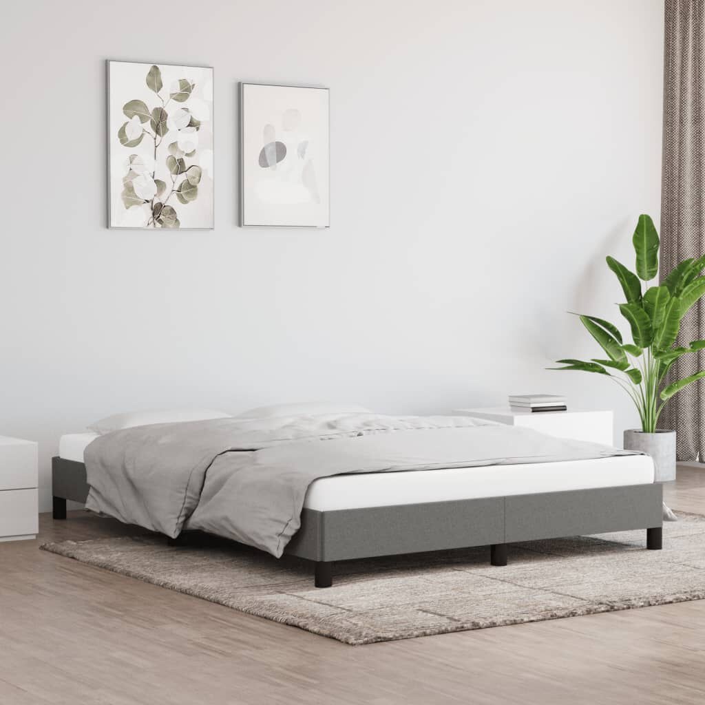 vidaXL Bedframe 140x200cm Donkergrijs -35% Korting!