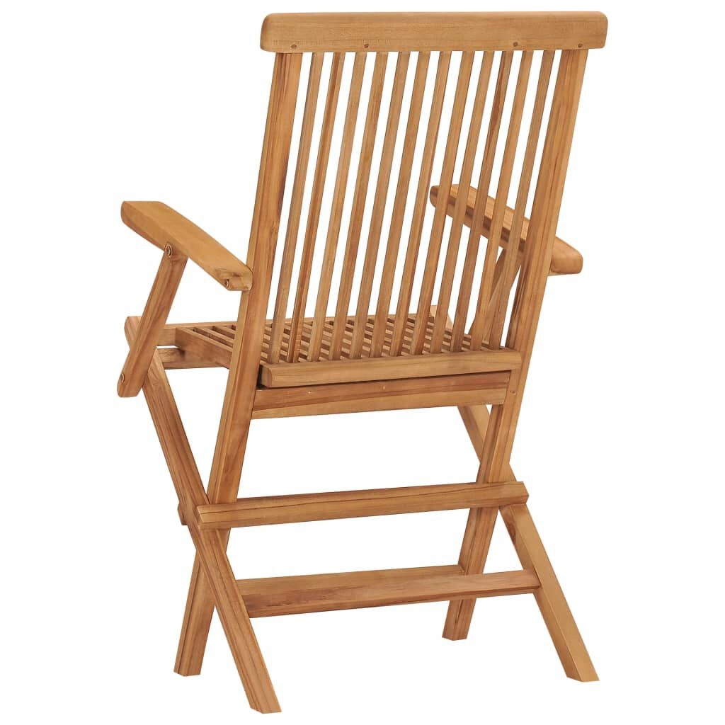 vidaXL Tuinstoelen (3 st) Teakhout - Inklapbaar! 35% Korting!