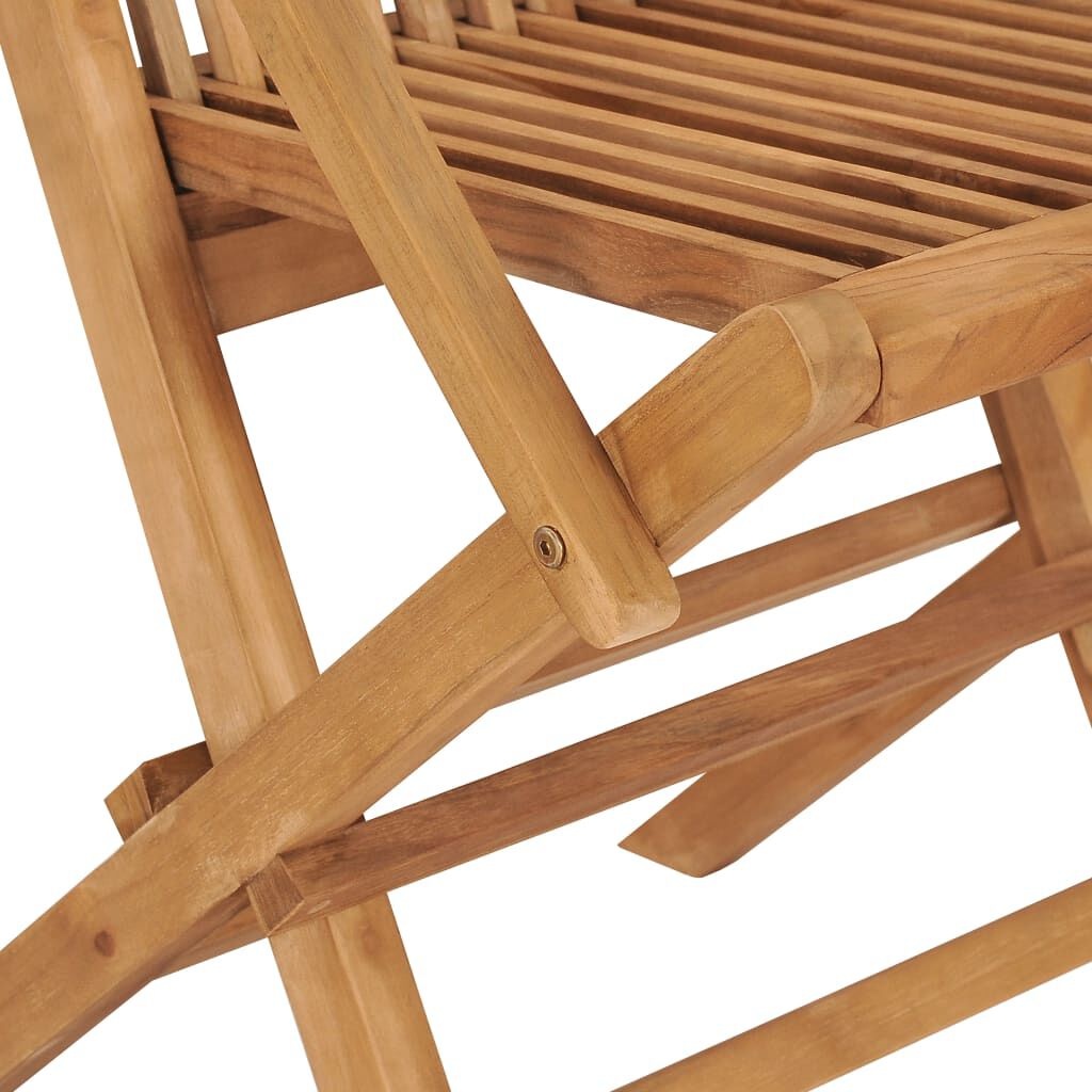 vidaXL Tuinstoelen (3 st) Teakhout - Inklapbaar! 35% Korting!