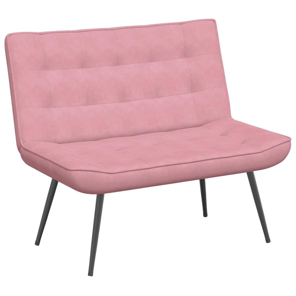 vidaXL Fluweel Bankje Roze 110cm - Nieuwstaat! 35% Korting