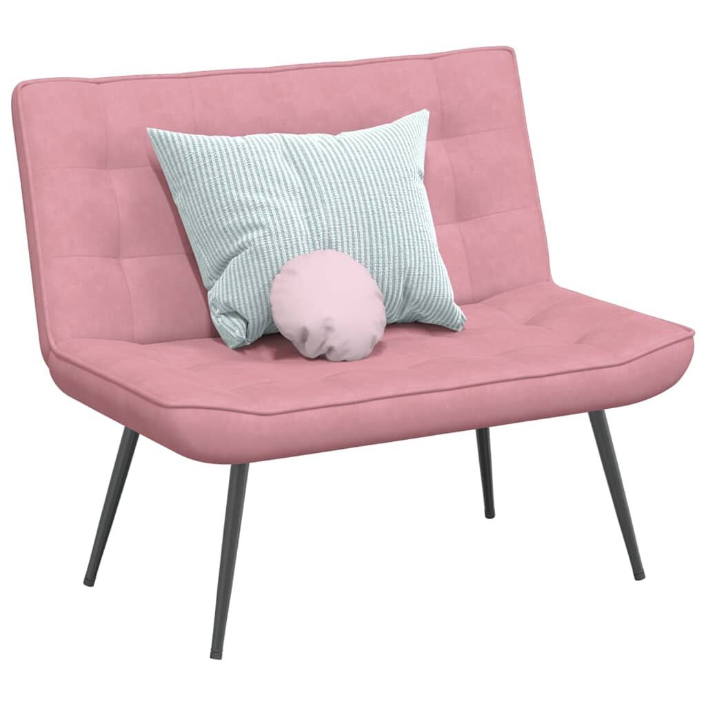 vidaXL Fluweel Bankje Roze 110cm - Nieuwstaat! 35% Korting
