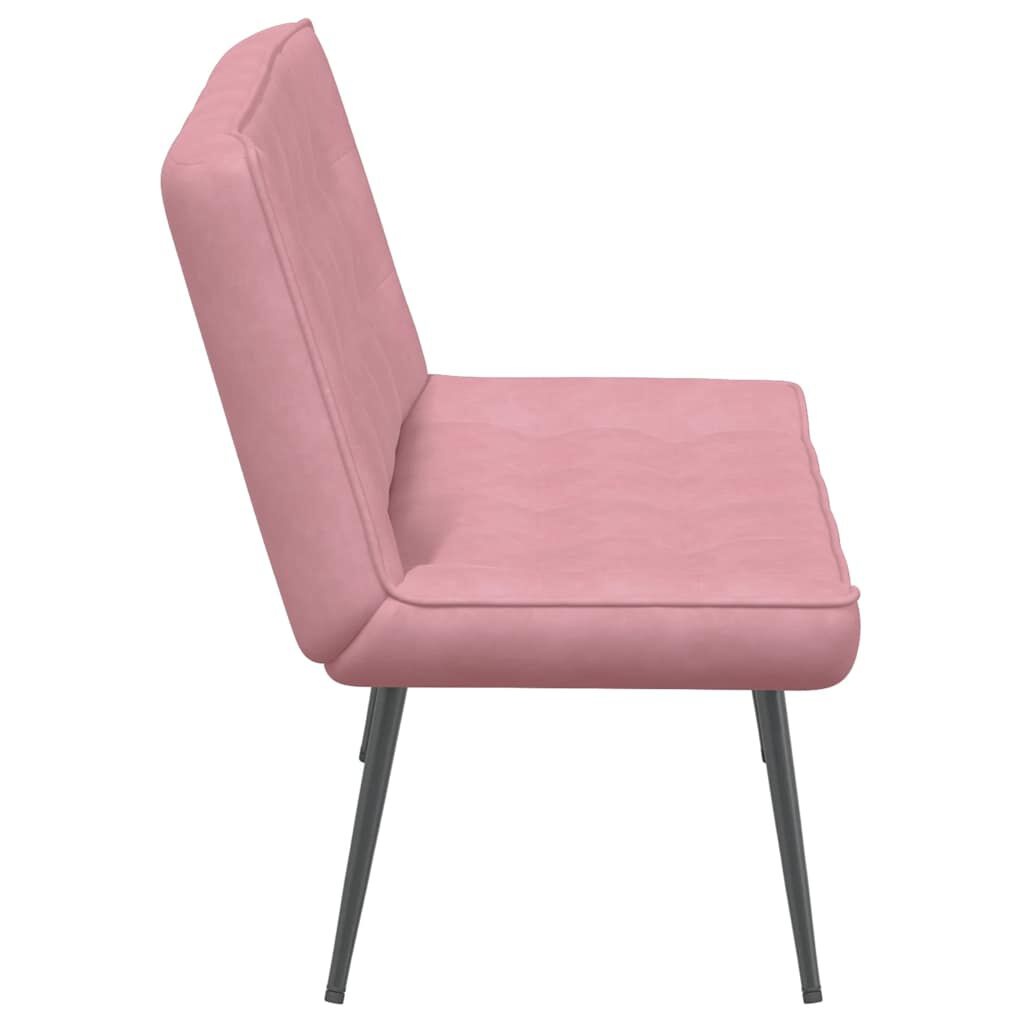 vidaXL Fluweel Bankje Roze 110cm - Nieuwstaat! 35% Korting