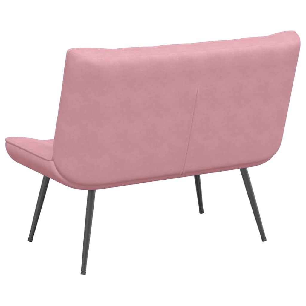 vidaXL Fluweel Bankje Roze 110cm - Nieuwstaat! 35% Korting
