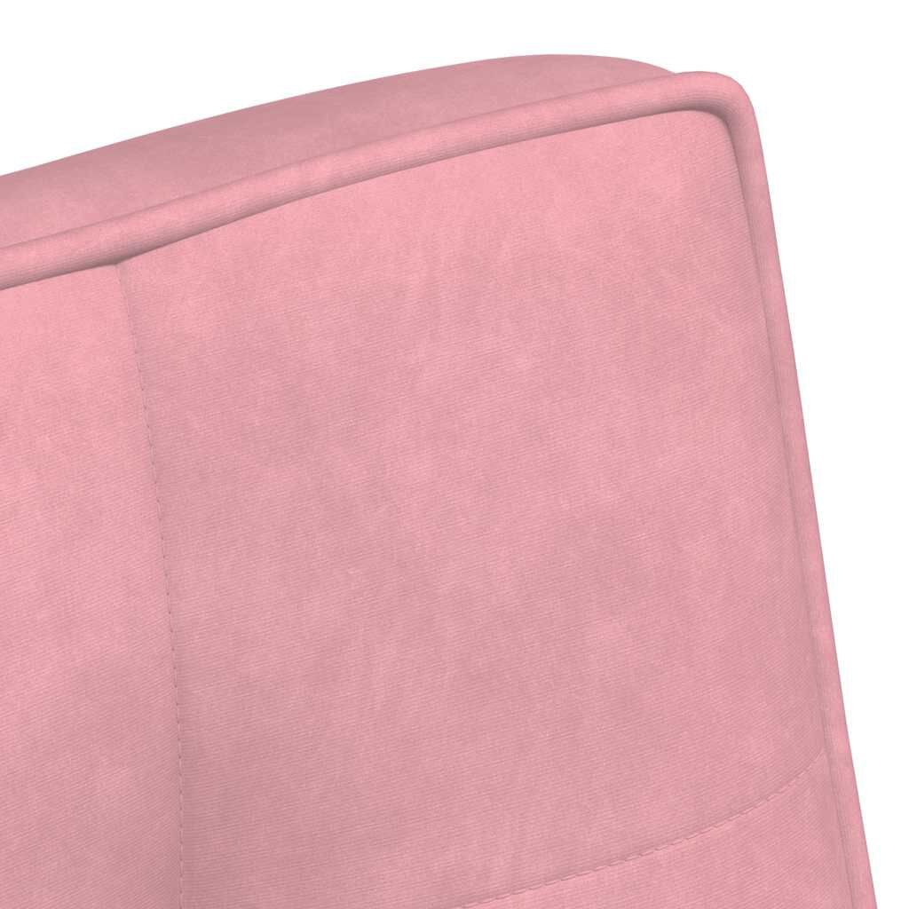 vidaXL Fluweel Bankje Roze 110cm - Nieuwstaat! 35% Korting