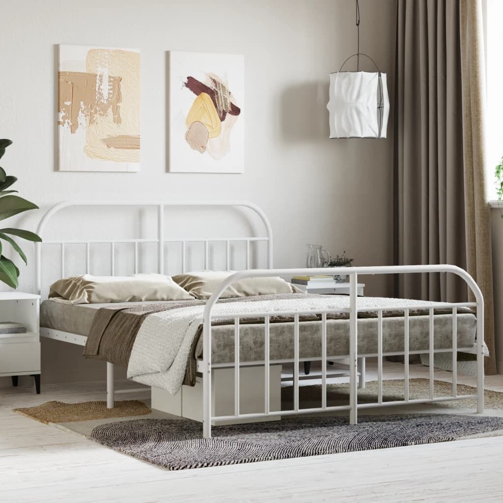 VidaXL Bedframe Wit 140x190 - 35% Korting! (Retour)