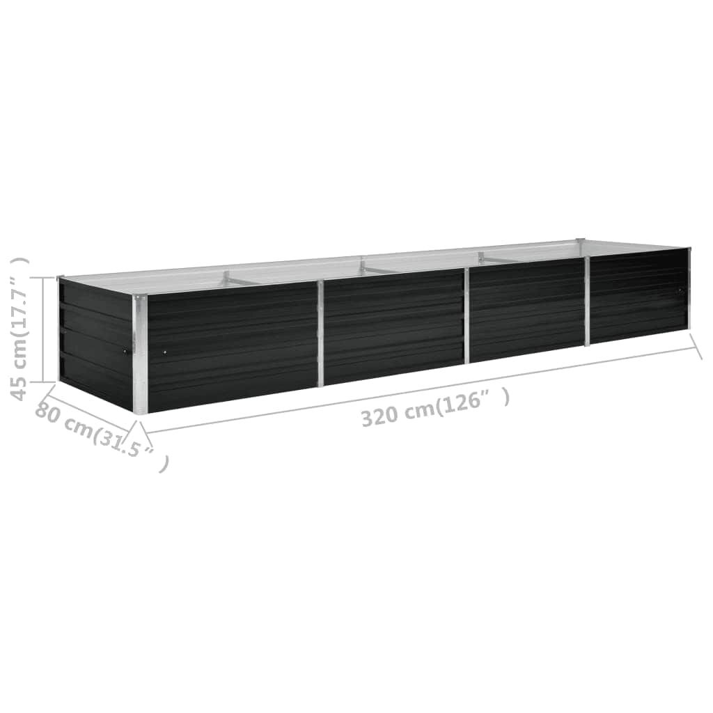 vidaXL Verhoogde Plantenbak 320cm Antraciet - 35% Korting!