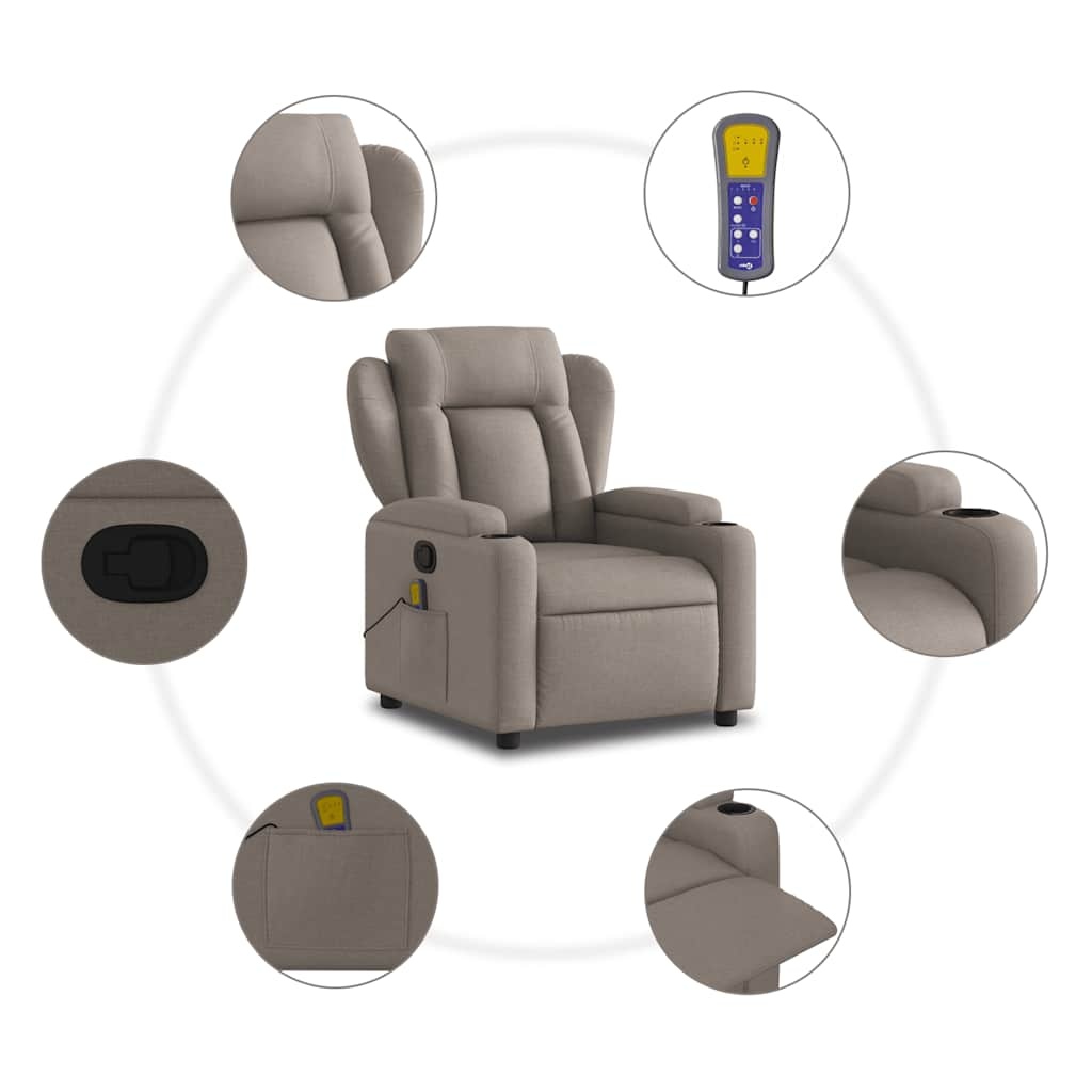 Massagestoel Taupe - Verstelbaar & Comfortabel - 35% Korting!