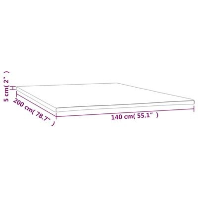 vidaXL Dekmatras 140x200 - Perfecte Staat! -35% Korting