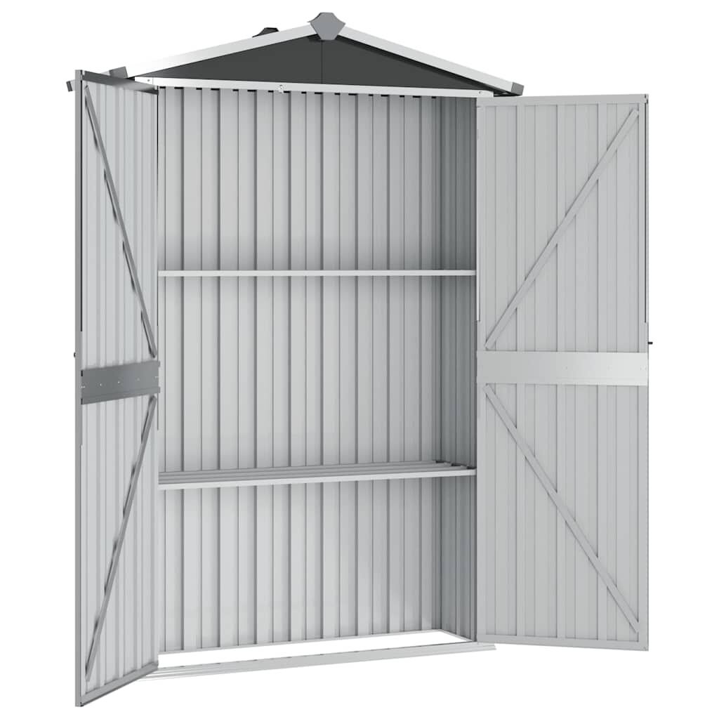 Tuinschuur Gegalvaniseerd Staal Grijs - 116x45x175cm - 35% Korting!