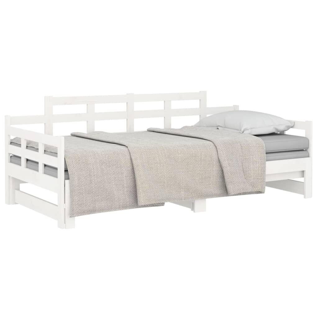 vidaXL Slaapbank Grenenhout Wit 2x90x190cm - 35% Korting!