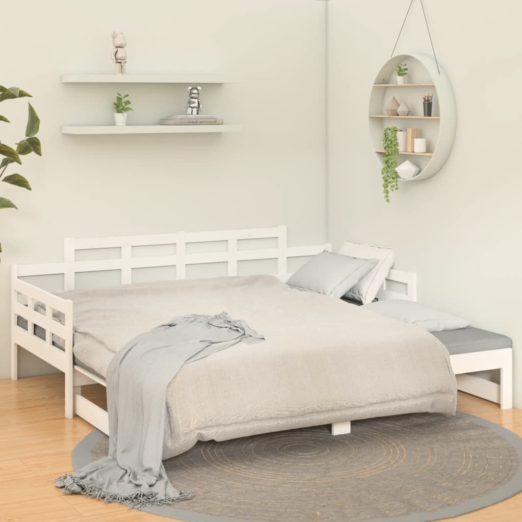 vidaXL Slaapbank Grenenhout Wit 2x90x190cm - 35% Korting!