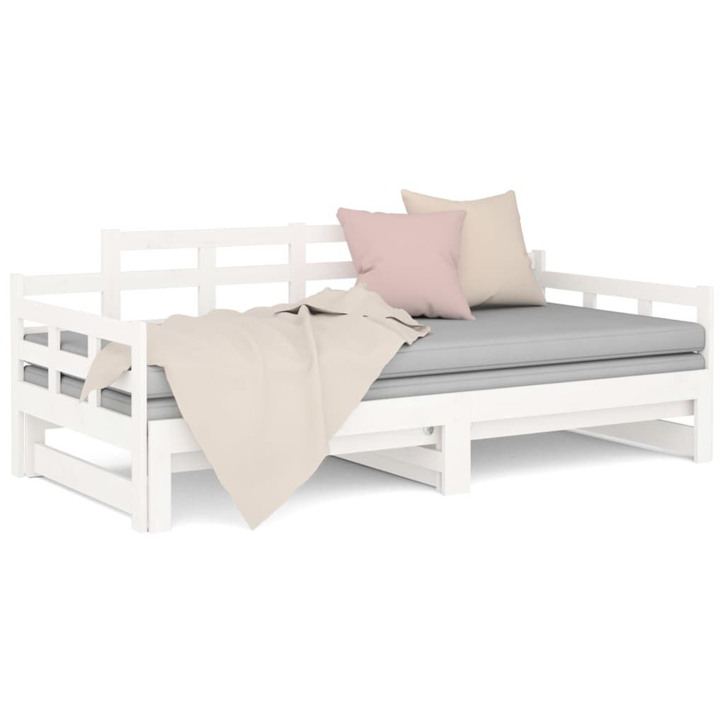 vidaXL Slaapbank Grenenhout Wit 2x90x190cm - 35% Korting!
