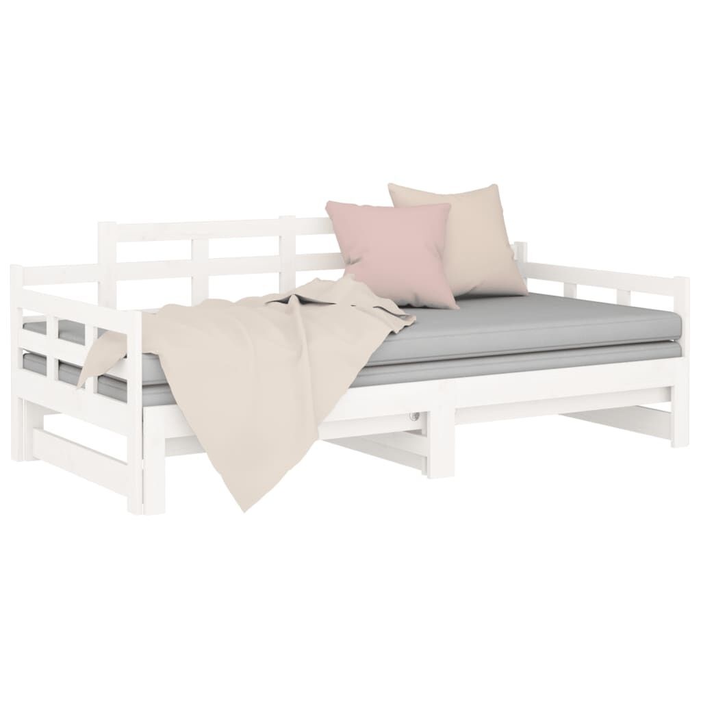 vidaXL Slaapbank Grenenhout Wit 2x90x190cm - 35% Korting!