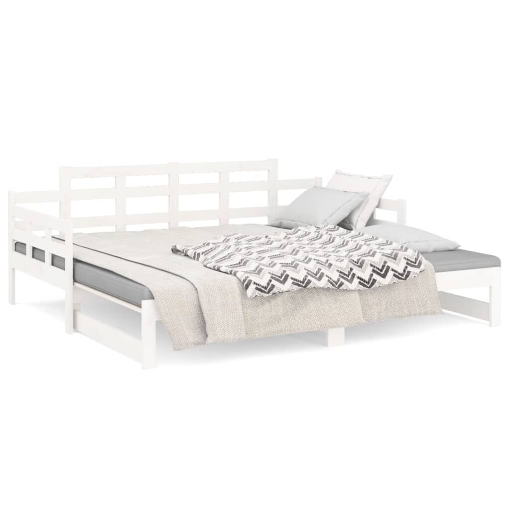 vidaXL Slaapbank Grenenhout Wit 2x90x190cm - 35% Korting!
