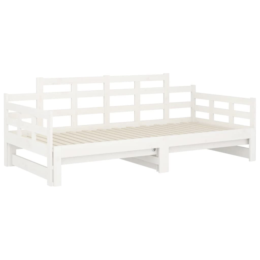 vidaXL Slaapbank Grenenhout Wit 2x90x190cm - 35% Korting!