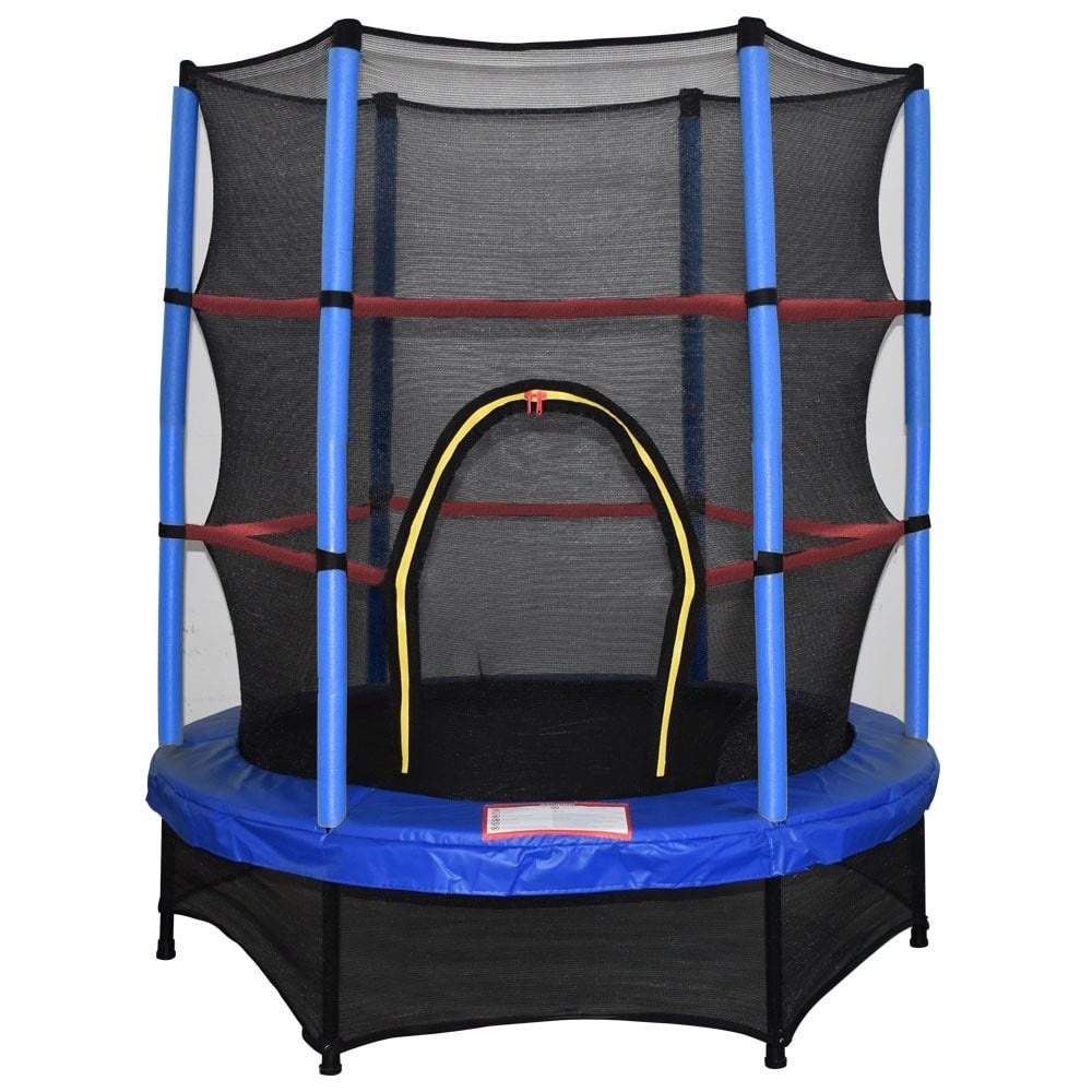 Trampoline Blauw 140cm met Net - 50% Korting! (Krasjes)