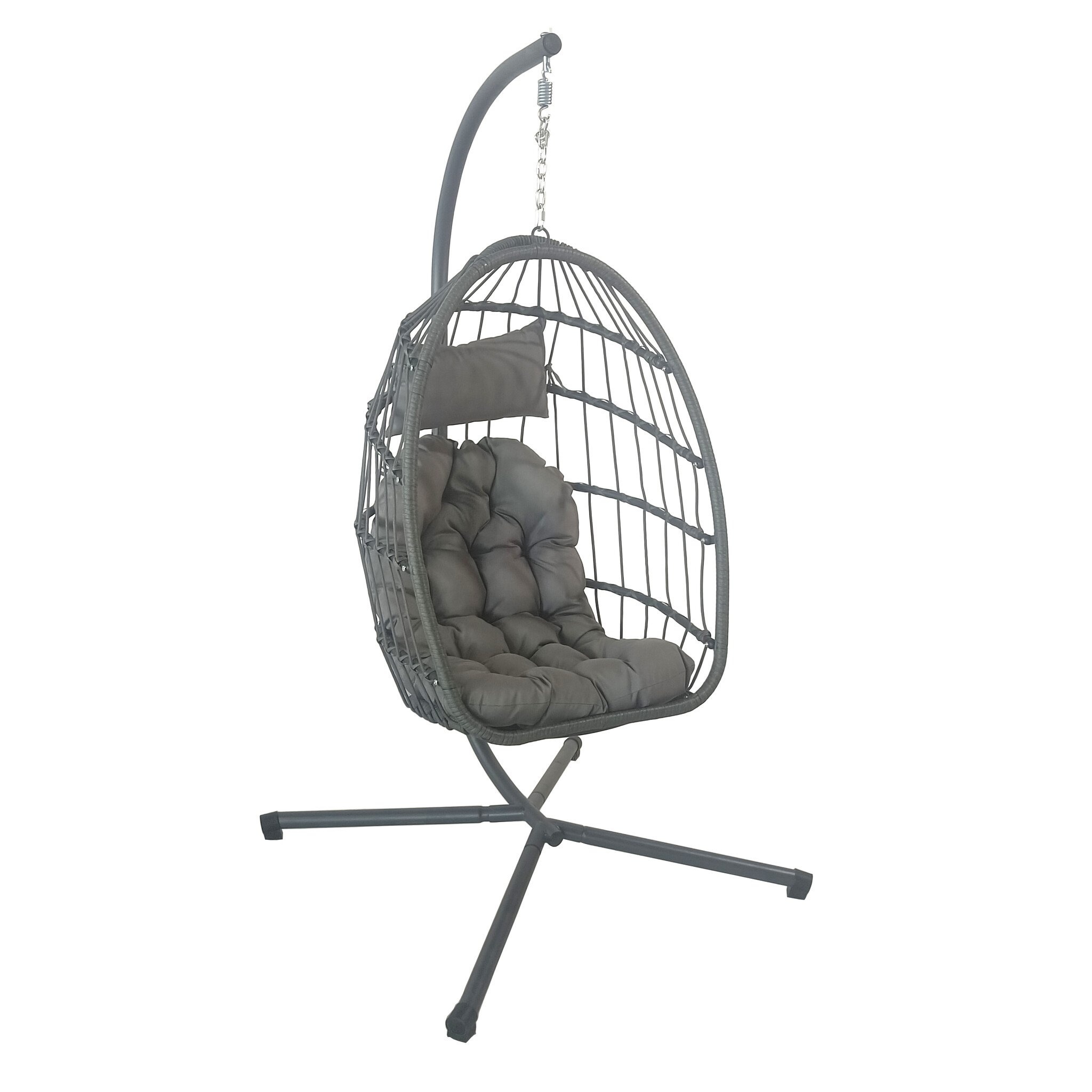 Inklapbare Hangstoel Egg Chair Grijs - 55% Korting! (Excl. Schroeven)