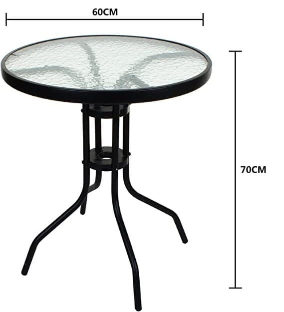 Terrastafel Glas 60cm - Modern Design - 55% Korting!